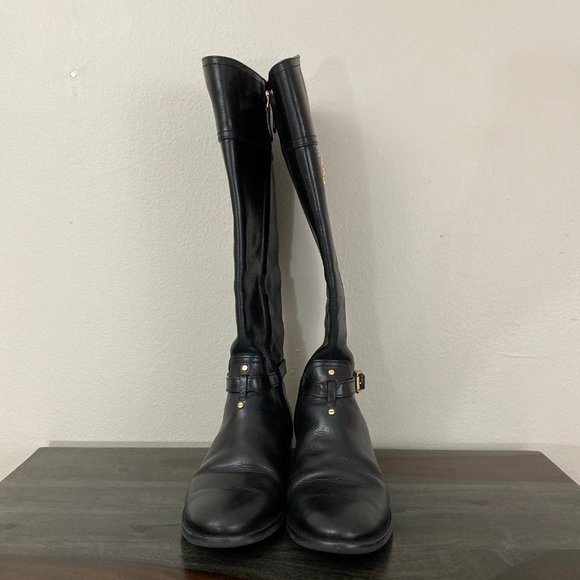 Tory Burch Black Leather Boots - Picture 2 of 9